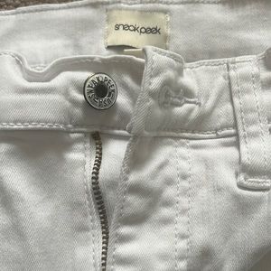 Sneak Peek White Distressed Jean